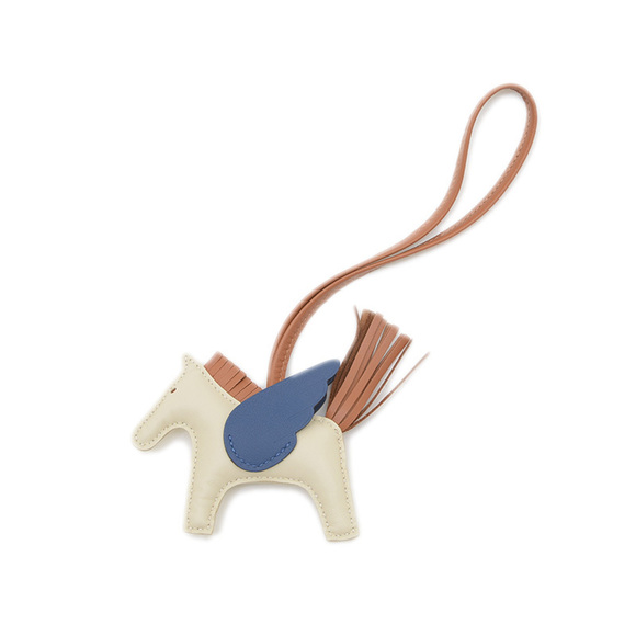 Hermes Hermès Rodeo Pegasus PM Bag Charm, Blue Tie, Gold, Double Stamp - Picture 1 of 3
